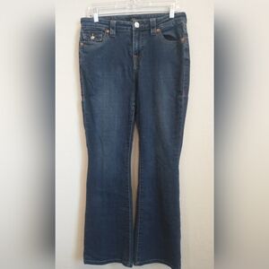 True Religion Women's "Becca" Blue Jeans Midi Bootcut Size 29
